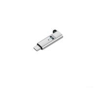 Émulateur d'affichage virtuel USB C 4K @ 60 Hz Adaptateur de moniteur sans tête pour gestion de serveur en alliage d'aluminium LED bleue (gris)
