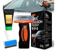 Émulsion de verre, émulsion Gla-ss pour voiture, nettoyant à main pour vitres de voiture, pour fenêtres, miroirs et surfaces Gl-ass (1 pièce + émulsion de verre de 120 g)