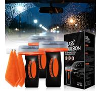 Émulsion pour vitres, Nettoyant pour vitres à main, Dissolvant de film d'huile pour vitress de voiture, Formule sans traces pour vitress et pare-brise, Efficacité écologique, Facile à utiliser (3PCS)