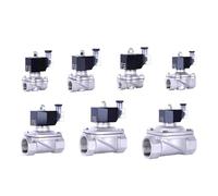 EMVIXTGLK Électrovanne électrique étanche for Eau en Acier Inoxydable, 1" DN15 DN20 DN25 IP65, Bobine Haute température 12V 24V 220V
