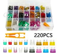 EMVIXTGLK Lot de 220 pièces 5 A 10 A 15 A 20 A 25 A 30 A 35 A Fusible Voiture Insert Voiture Camion Automobile Tube de sécurité Tube de sécurité Tube de sécurité