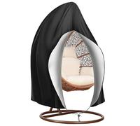 Emwel Housse de chaise suspendue avec fermeture éclair - 190 x 115 cm - Housse de chaise cocon robuste - Imperméable - Coupe-vent - Protection robuste pour meubles de jardin