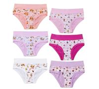 EMY Lot de 6 Slips Fille en Coton, Doux et Respirants, Étoile, 5 Ans