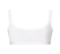 EMY Top Brassiere Fille Coton Élastique 4-12 Ans | Soutien-Gorge Doux Naturel Non Synthétique | 3 Couleurs: Blanc Noir Nu | sous-vêtements Sport Danse, Blanc, 5 Ans