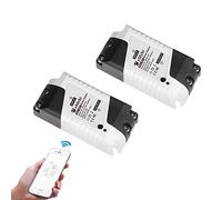 eMylo Smart WiFi Switch Mini relais de lumière sans fil Switch AC 220V Smart Life App Télécommande Timers pour domotique Compatible avec Alexa Echo Accueil Google IFTTT, Support IOS Android 2 paquets