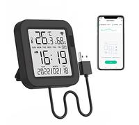 eMylo Thermomètre Hygromètre Intérieur, Télécommande Universelle Intelligente WiFi IR, Compatible avec Alexa, grand écran avec rétroéclairage Hygromètre pour la maison/le bureau