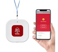 eMylo WiFi Caregiver Button*1, Compatible avec Tuya Smart/Smart Life/Alexa (2.4GHz Support), Facile à Utiliser, Support de Partage d'appareils.