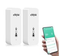 eMylo WiFi Thermometre Hygrometre Interieur, Tuya Thermomètre Intérieur Application Intelligente et Enregistrement de Données, Chambre bébé Hygrometre Termometre Maison (2 Pack)
