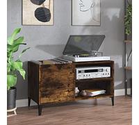 EMYRLXQW Armoires et rangement-Armoire à disques Chêne fumé 84,5 x 38 x 48 cm Bois d'ingénierie