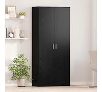 EMYRLXQW Armoires et rangement, armoires de rangement et casiers - Highboard en chêne noir - 80 x 35 x 180 cm - Bois d'ingénierie