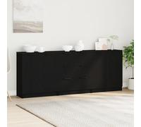 EMYRLXQW Armoires et rangement, buffets et buffets - Buffets 3 pièces - Bois d'ingénierie en chêne noir
