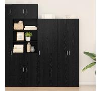 EMYRLXQW Armoires et rangement, buffets et buffets - Buffets - Meuble haut en chêne noir - 50 x 42,5 x 185 cm - Bois d'ingénierie