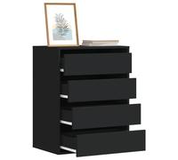 EMYRLXQW Armoires et rangement - Commode d'angle en bois - Noir - 60 x 41 x 76 cm