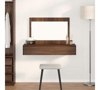 EMYRLXQW Armoires et rangement, meuble-lavabo, coiffeuse de chambre à coucher, coiffeuse murale à suspendre, chêne marron, 100 x 40 x 70 cm