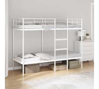 EMYRLXQW Beds & Accessories - Lits et cadres de lit superposés sans matelas - Blanc - 75 x 190 cm - Petit lit simple en acier