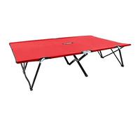EMYRLXQW Chaise longue d'extérieur pliante en acier rouge pour deux personnes