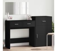 EMYRLXQW Ensemble de meubles de chambre à coucher - 3 pièces - Coiffeuse en bois noir