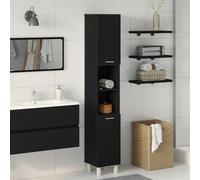 EMYRLXQW Ensemble de meubles de salle de bain en chêne noir - 30 x 30 x 179 cm, fabriqué en bois d'ingénierie