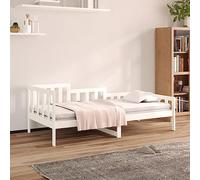 EMYRLXQW Lits et accessoires, lits et cadres de lit - Lit de jour sans matelas en pin massif - Blanc - 90 x 190 cm
