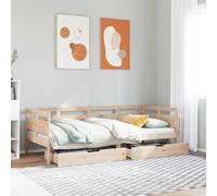 EMYRLXQW Lits et accessoires, lits et cadres de lit - Méridienne avec tiroirs sans matelas - 90 x 190 cm - simple en bois massif