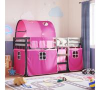 EMYRLXQW Lits et accessoires, lits et cadres de lit superposés sans matelas en pin massif Rose 90 x 200 cm