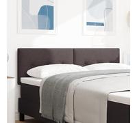 EMYRLXQW Lits et accessoires, têtes de lit et pieds de lit - Tête de lit bouton touffetée Marron foncé 140 cm Tissu