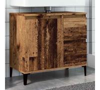 EMYRLXQW Meubles, armoires et stockage, unités de lavabo, meubles de salle de bain, meuble d'évier en bois ancien 65 x 33 x 60 cm, bois d'ingénierie