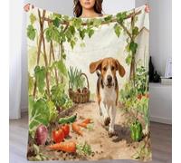 EMYXPAQM Couverture Polaire Flanelle Motif Beagle, Plaid De Canapé Jardin Potager, Douce Et Moelleuse Cadeau Unique pour Enfants Et Adultes 80x90inch(200x230cm)