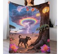 EMYXPAQM Couverture Polaire Flanelle Motif Schnauzer Nain, Couverture De Lit Chien Caméléon, Douce Et Moelleuse Cadeau Unique pour Enfants Et Adultes 70x80inch(180x200cm)