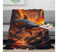 EMYXPAQM Couverture Polaire Motif De Requin Plaid Canapé Imprimé De Requin Lave, Douce, Moelleuse, Confortable Et Chaude, Cadeau pour Lit Enfants 70x80inch(180x200cm)