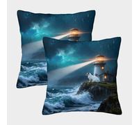 EMYXPAQM Housses De Coussin Chat Blanc Lot De 2, Polyester Doux Housse De Coussin Imprimée, Taie d'oreiller De Canapé, pour Lit Chambre Salon Canapé Chaise Voiture, 40x40cm