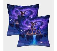 EMYXPAQM Housses De Coussin Rottweiler Lot De 2, Polyester Doux Housse De Coussin Imprimée, Taie d'oreiller De Canapé, pour Canapé, Lit, Voiture, 50x50cm