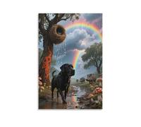 EMYXPAQM Impression Sur Toile Avec Mâtin Espagnol Tableau Sur Toile Chien Sanglier Moderne Decoration Murale Pour Cuisine, Salon, Chambre Idée Cadeau 16x24inch(40x60cm)
