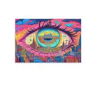 EMYXPAQM Impression Sur Toile Ville dans les yeux Peintures Decoration Murale Pour Maison Bain Salon 12x18inch(30x45cm)