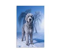 EMYXPAQM Tableau Sur Toile Berger Anglais Ancestral Tableau Decoration Murale Salon Champ de Neige Peinture Sur Toile Déco Maison Pour Maison Bain Salon Chambre Idée Cadeau 16x24inch(40x60cm)
