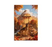 EMYXPAQM Tableau Sur Toile Berger Belge Tableau Decoration Murale Salon Chemin de Montagne Peinture Sur Toile Déco Maison Pour Bain Salon Chambre Restaurant Idée Cadeau 20x30inch(50x75cm)