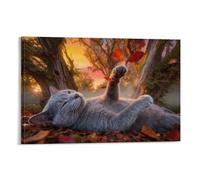 EMYXPAQM Tableau Sur Toile Chat Bleu Russe Impression Sur Toile Tableau Décoration Murale Ancient Bois Déco Maison Pour Bain Salon Chambre Restaurant 12x18inch(30x45cm)