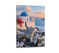 EMYXPAQM Tableau Sur Toile Chat British Shorthair Tableau Decoration Murale Salon Moderne Église Impression Sur Toile Maison Décorations Pour Cuisine, Bureau, Bar, Idée Cadeau 16x24inch(40x60cm)