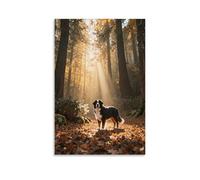 EMYXPAQM Tableau Sur Toile chien de chasse Tableau Decoration Murale Salon Sunny Bois Peinture Sur Toile Déco Maison Pour Chambre Cuisine Bar Cadeau Original 16x24inch(40x60cm)