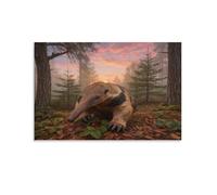 EMYXPAQM Tableau Sur Toile Fourmilier Impression Sur Toile Tableau Décoratif Moderne Bois Maison Décorations Pour Salon Chambre Cuisine 08x12inch(20x30cm)