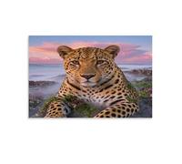 EMYXPAQM Tableau Sur Toile Guépard Impression Sur Toile Tableau Décoratif Moderne Récif Coraillien Déco Maison Pour Chambre, Salle De Bains, Salon 16x24inch(40x60cm)