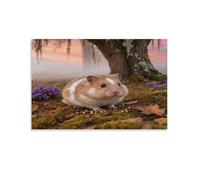 EMYXPAQM Tableau Sur Toile Hamster Impression Sur Toile Tableau Décoratif Moderne Mousse Maison Décorations Pour Pour Chambre Studio De Yoga 20x30inch(50x75cm)