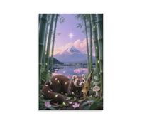 EMYXPAQM Tableau Sur Toile Martre des Pins Tableau Decoration Murale Salon Moderne Bamboo Forêt Impression Sur Toile Déco Maison Pour Maison Bain Salon Chambre Idée Cadeau 12x18inch(30x45cm)