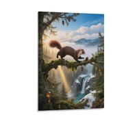EMYXPAQM Tableau Sur Toile Martre des Pins Tableau Decoration Murale Salon Moderne Forêt Impression Sur Toile Décorations Pour Cuisine, Bureau, Bar, Cadeau Original 16x24inch(40x60cm)
