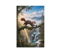 EMYXPAQM Tableau Sur Toile Martre des Pins Tableau Decoration Murale Salon Moderne Forêt Impression Sur Toile Décorations Pour Cuisine, Salon, Chambre Idée Cadeau 08x12inch(20x30cm)