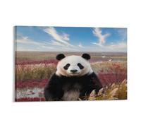 EMYXPAQM Tableau Sur Toile Panda Impression Sur Toile Tableau Décoratif Moderne Zone Humide Déco Maison Pour Chambre Cuisine Bar 12x18inch(30x45cm)