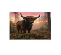 EMYXPAQM Tableau Sur Toile Yack Impression Sur Toile Tableau Décoratif Moderne Bois Maison Décorations Pour Chambre, Salle De Bains, Salon 12x18inch(30x45cm)