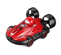 En 1 Amphibie Rc Aeroglisseur Bateau Stunt Drift Voiture Vehicules Modèle Rtr Enfants Jouets Double Batterie,Rouge