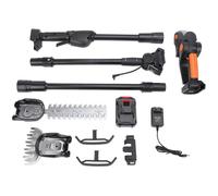 en 1 Taille Haie Télescopique sans Fil Tronçonneuse Elagueuse sur Perche Set Poignée réglable Fourreau Protection Perche1.8m