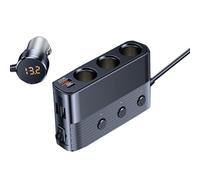 En 1 Téléphone Tablette 3 Prise Allume-cigare Répartiteur 4 Ports USB PD30W + QC3.0 Chargeur de Voiture Adaptateur Plug 128W Téléphone Tablettes Voyage Haute Puissance Prise Connecteur Connecteur SAE